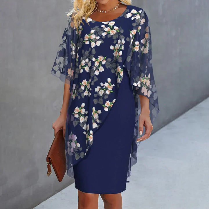 Maeva Floral Cape Dress