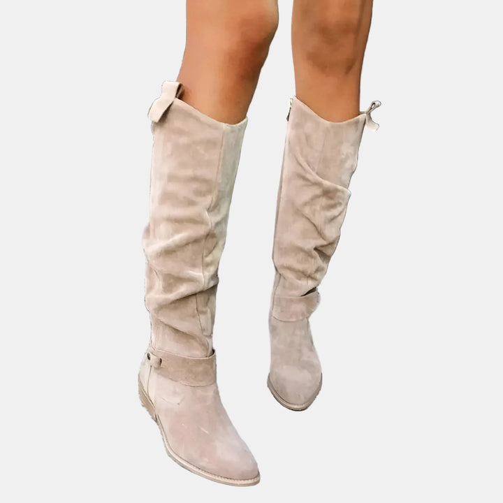 Avery - Suede Low - Heeled Boots