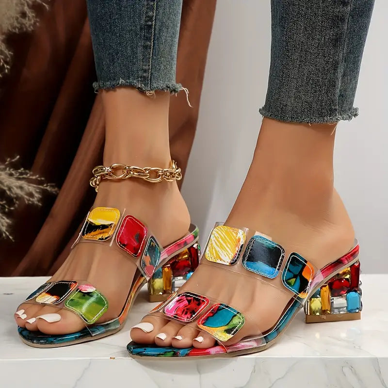 JANA | COLORFUL DOUBLE STRAPPED SANDALS