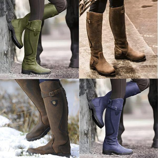Lavinia | Waterproof Leather Riding Boots