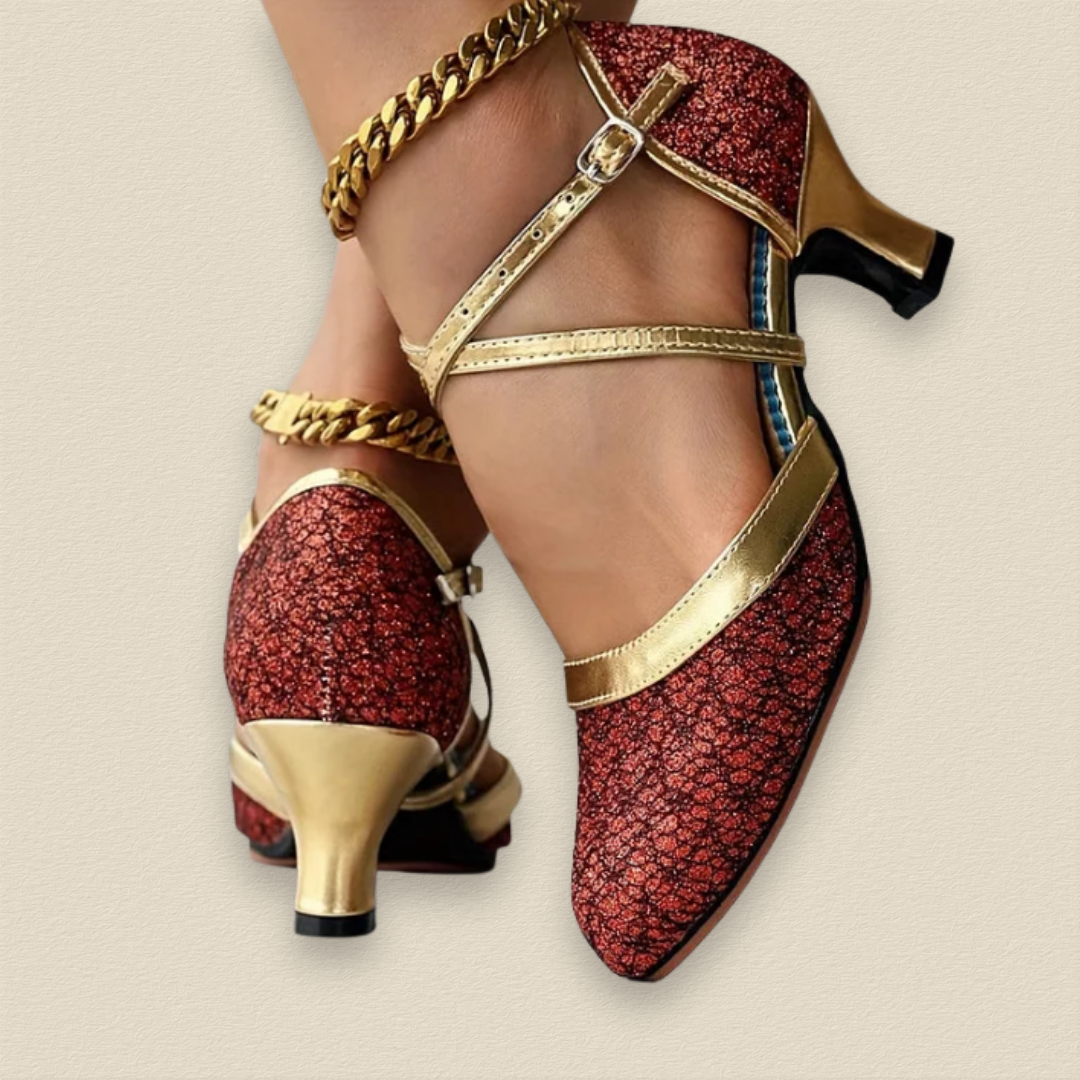 Seraphyne | Elegant Heeled Shoes with Double Straps