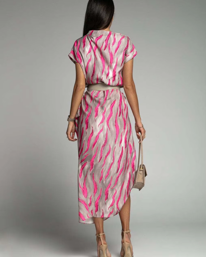 CHARMIE | ASSYMETRICAL SATIN DRESS