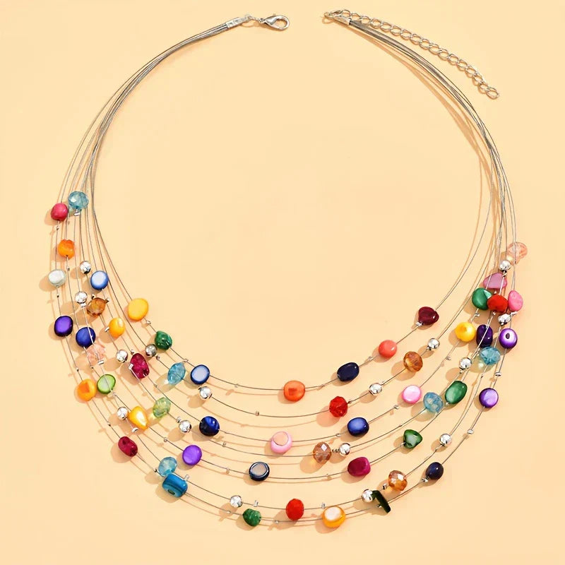 NORHEEN | TIMELESS MULTI-LAYER BOHEMIAN STYLE BEADED NECKLACE