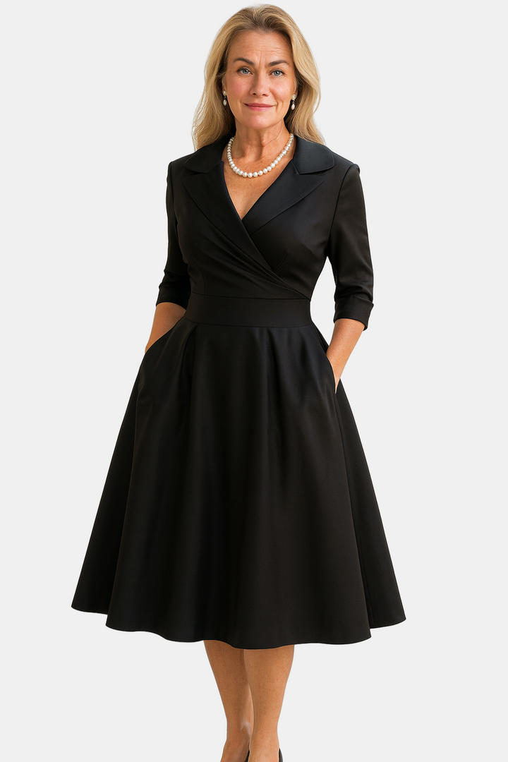 Tissia |  Long-Sleeve Midi Dress