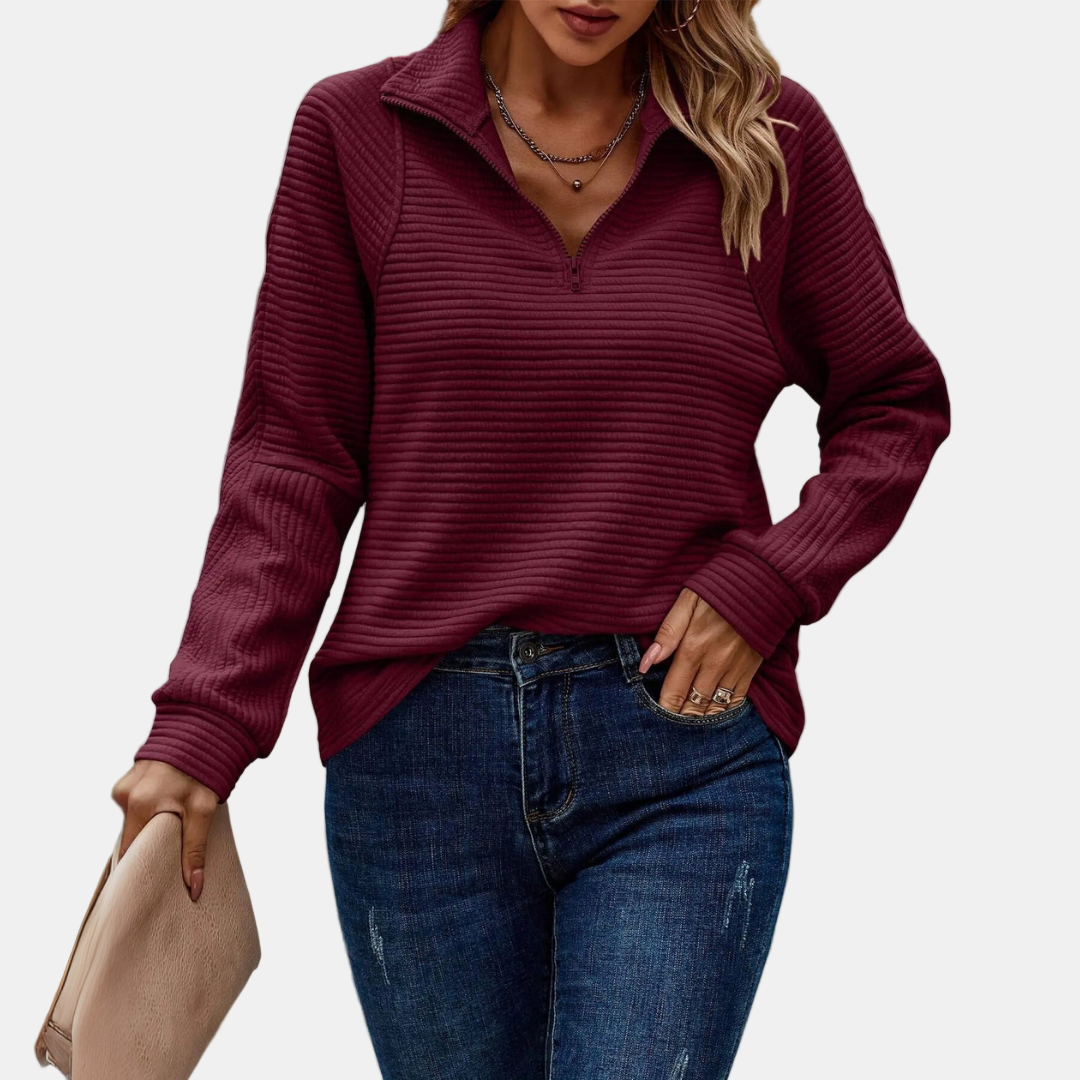 Maevira | Half-Zip Detailed Pullover