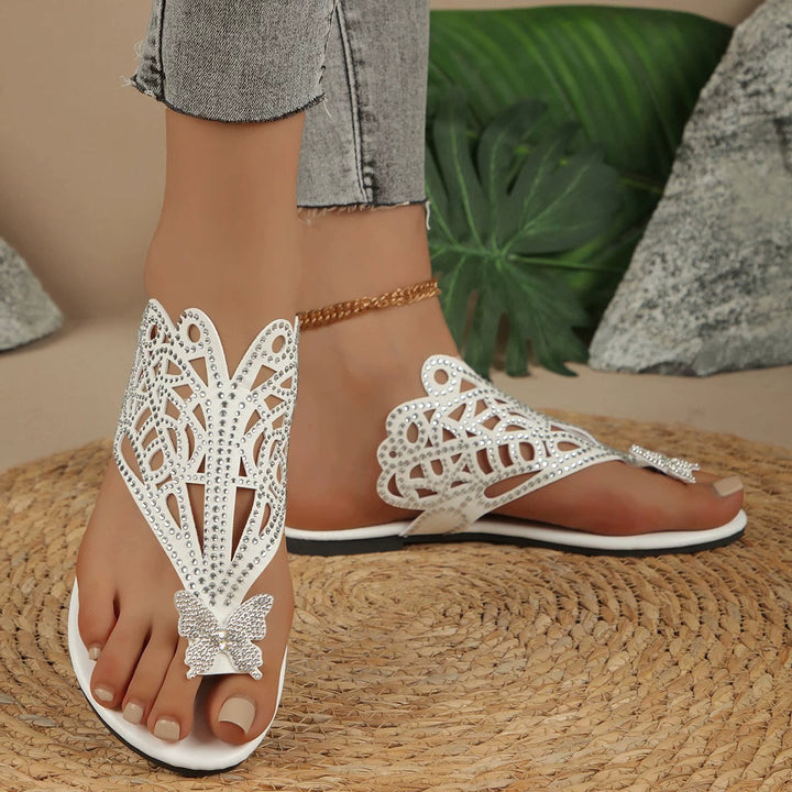 EVELYN | SEQUIENCED BUTTERFLY SANDALS