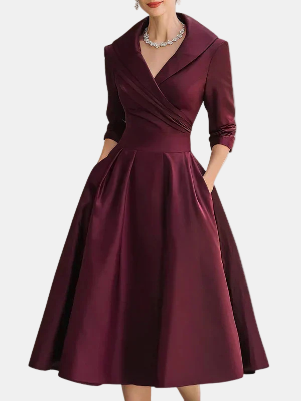 Tissia |  Long-Sleeve Midi Dress