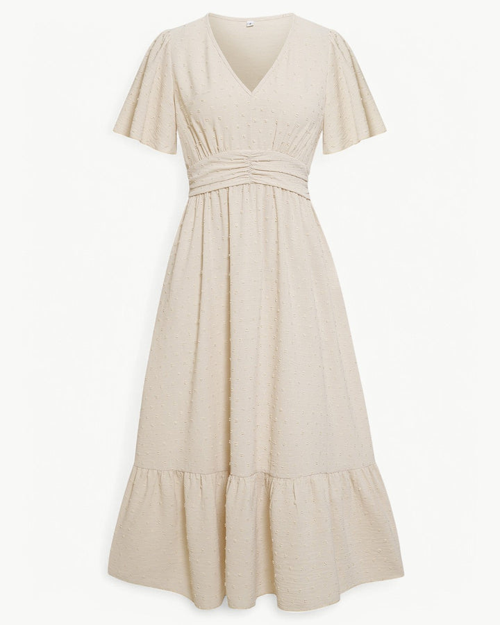KLARISSE | ELEGANT FLOWY SUMMER V-NECK DRESS