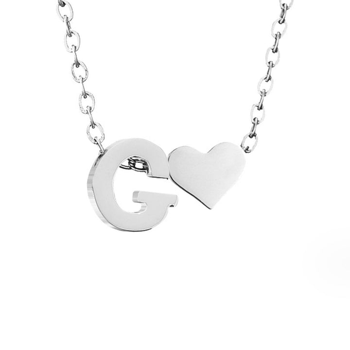 YAHNA | LETTER INITIAL SILVER NECKLACE