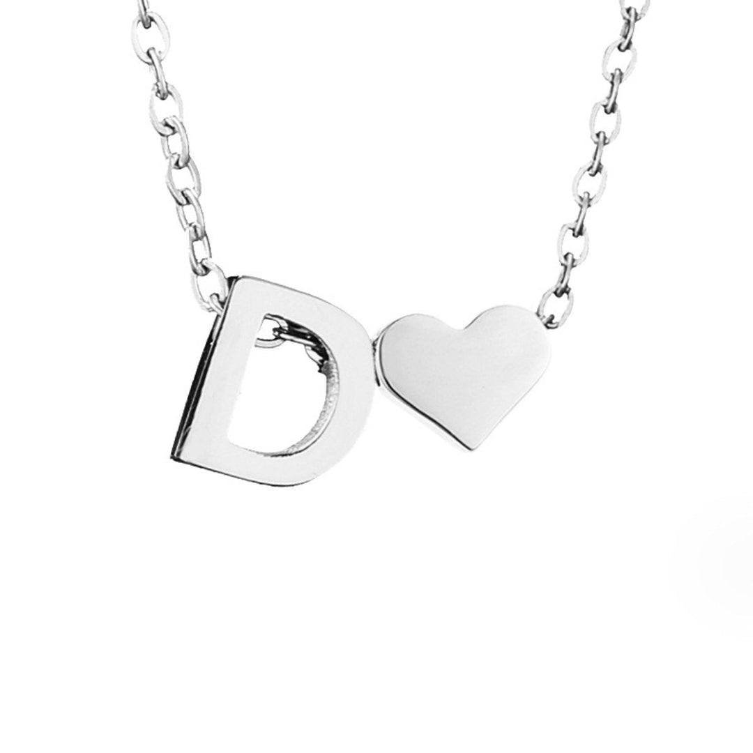 YAHNA | LETTER INITIAL SILVER NECKLACE