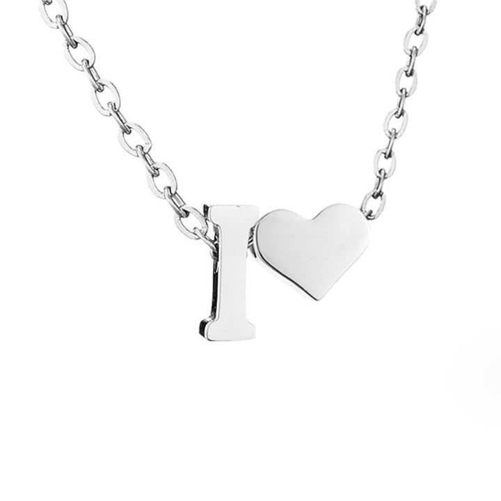 YAHNA | LETTER INITIAL SILVER NECKLACE