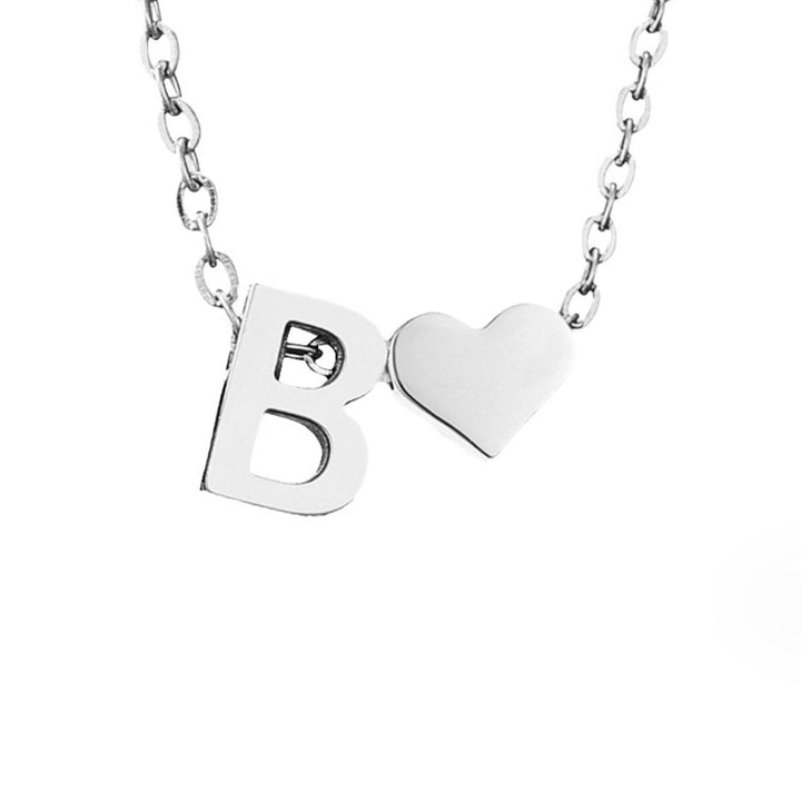 YAHNA | LETTER INITIAL SILVER NECKLACE